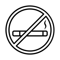 No smoking line icon