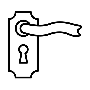 recommend clip art: Doorknob line icon