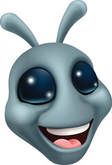 An alien grey or gray fun cartoon character mascot - 786299786