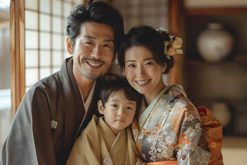 mom, dad, and son of Japanese family. joyful and happy human feeling in worm Japanese environment.
Japan Asian happy family, Person photo, a reality photography.