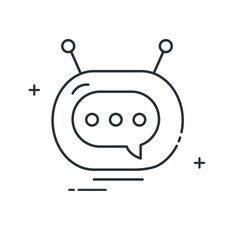 AI Chatbot Assistance Vector Icon Design