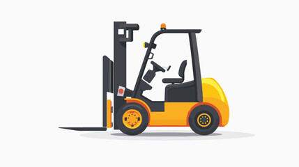 Forklift flat vector isolated on white background