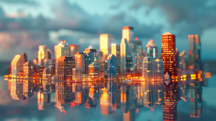 Calgary Skyline Lego Cityscape