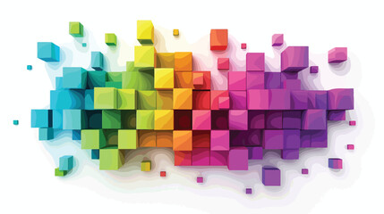 Geometric design cube colorful futuristic background 