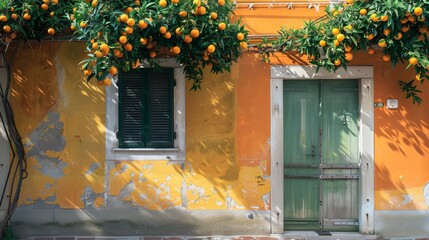 Fototapeta na wymiar orange in italy 