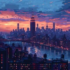 Pixel Art New York
