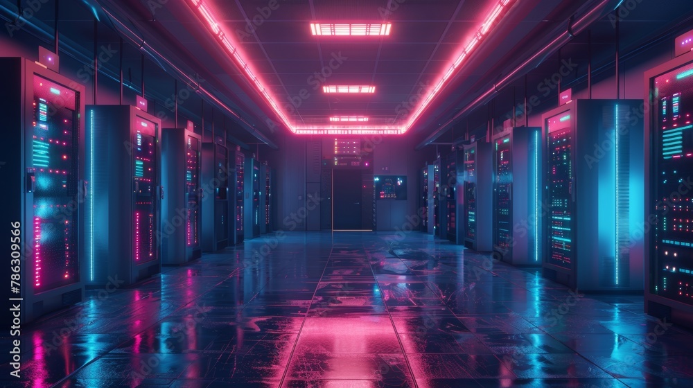 Poster Data center render in AI....