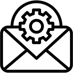 Email, gear, support, setting Icon