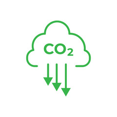 co2 emissions line icon. carbon dioxide pollution. ecology and environment symbol. isolated on a white background. vector illustration. EPS 10