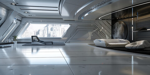 Sci fi futuristic interior