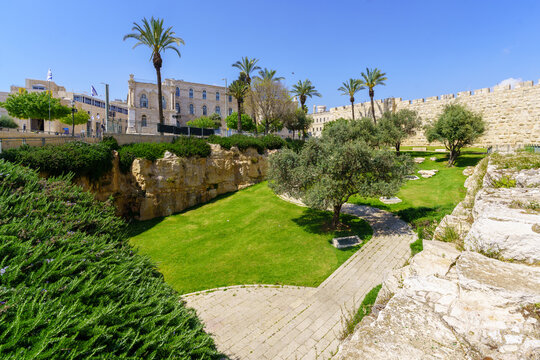 St. Louis French Hospital building,  old city wall, Jerusalem