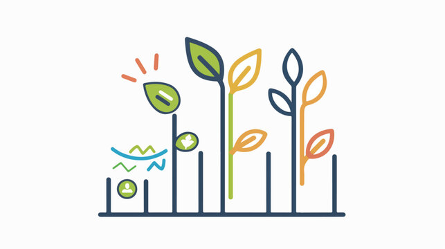 Growth business icon symbol vector image. Illustration