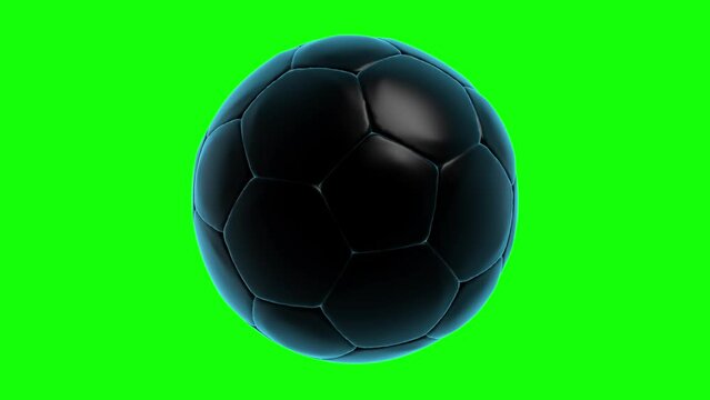 3D soccer ball isolated on green screen