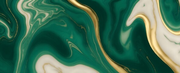 Green marble texture background. Smooth stone surface enhanced with subtle golden and white accents...