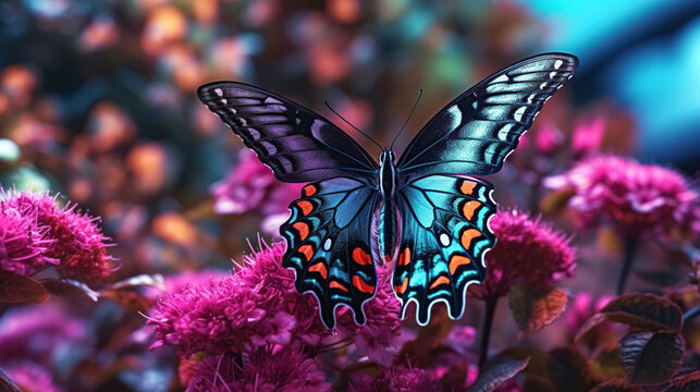 Colorful Butterfly on Flower