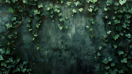 Vine plant wall poster background