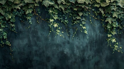 Vine plant wall poster background