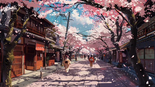  Cherry Blossoms, Edo Era