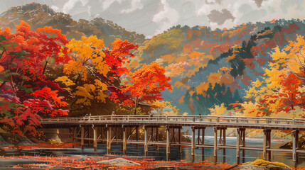 Fall Foliage in Arashiyama.