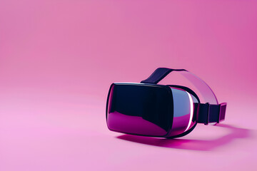 Virtual Reality googles on pink background	
 - obrazy, fototapety, plakaty