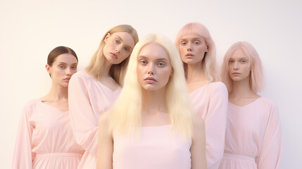 Obraz premium Group of people in an otherworldly-looking portrait