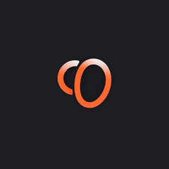 logo,minimalist flat design O circle сreated with Generative Ai