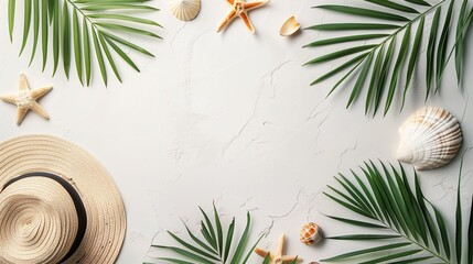 creative banner depicitng summer, minimalistic, ideas for posters or ads - obrazy, fototapety, plakaty