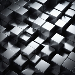 Metal cubes grid