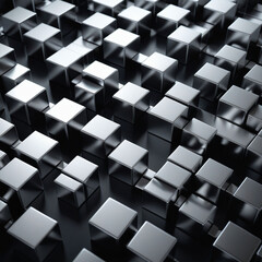 Metal cubes grid