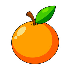 Cartoon Orange Icon.
