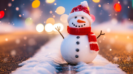 Fototapeta premium Christmas snowman