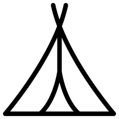 tent icon, simple vector design