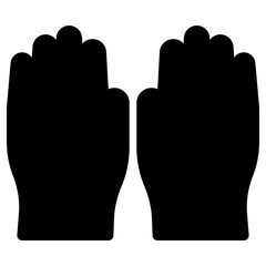 gloves icon, simple vector design