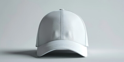 White baseball cap mockup isolated on white background - obrazy, fototapety, plakaty