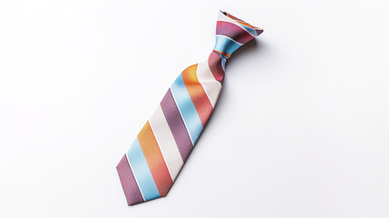 a Tie with a colorful tilde , studio shot, very detailed, white background сreated with Generative Ai