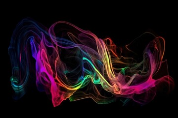 Fototapeta premium abstract glowing lines made by midjeorney