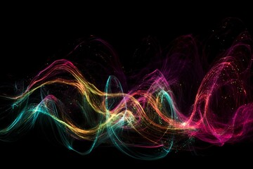 Fototapeta premium abstract glowing lines made by midjeorney