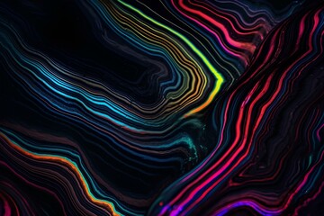 abstract glowing lines made by midjeorney