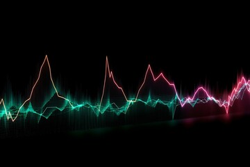 abstract glowing lines made by midjeorney