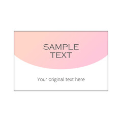 女性的なピンクのシンプルフレーム　イラストベクター素材