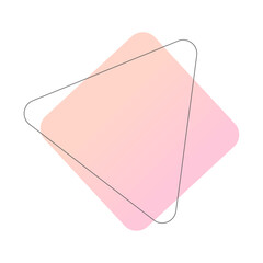 女性的なピンクのシンプルフレーム　イラストベクター素材