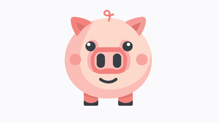 Piggy bank icon symbol vector on white background. 