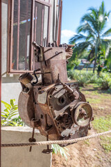 machine old rusty motor