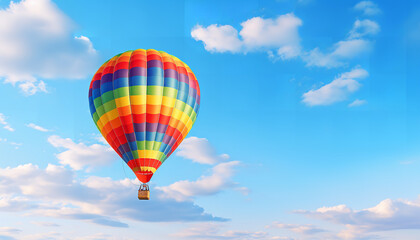 Fototapeta premium Colorful hot air balloon in the clear sky