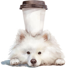 Takeaway American Coffee Dog Eskimo With Cup