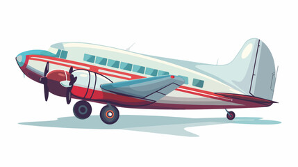 Plane icon flat vector isolated on white background