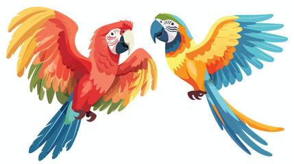 Playful Parrot Vector Happy Animal Character for Logo