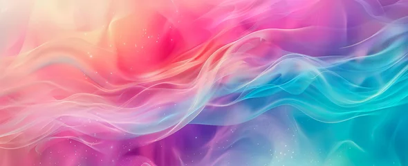 Poster Abstract gradient pink purple and blue soft colorful background. Modern horizontal design © waichi2013th