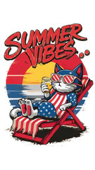 Summer Vibes Vector Illustration T shirt design