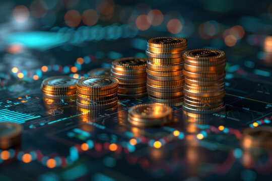 Stock, Business finance, investment, increase sales, revenue profit, world economic growth concept. Forex financial graph chart, market report on cash currency and finance Digital economy - Powered by Adobe